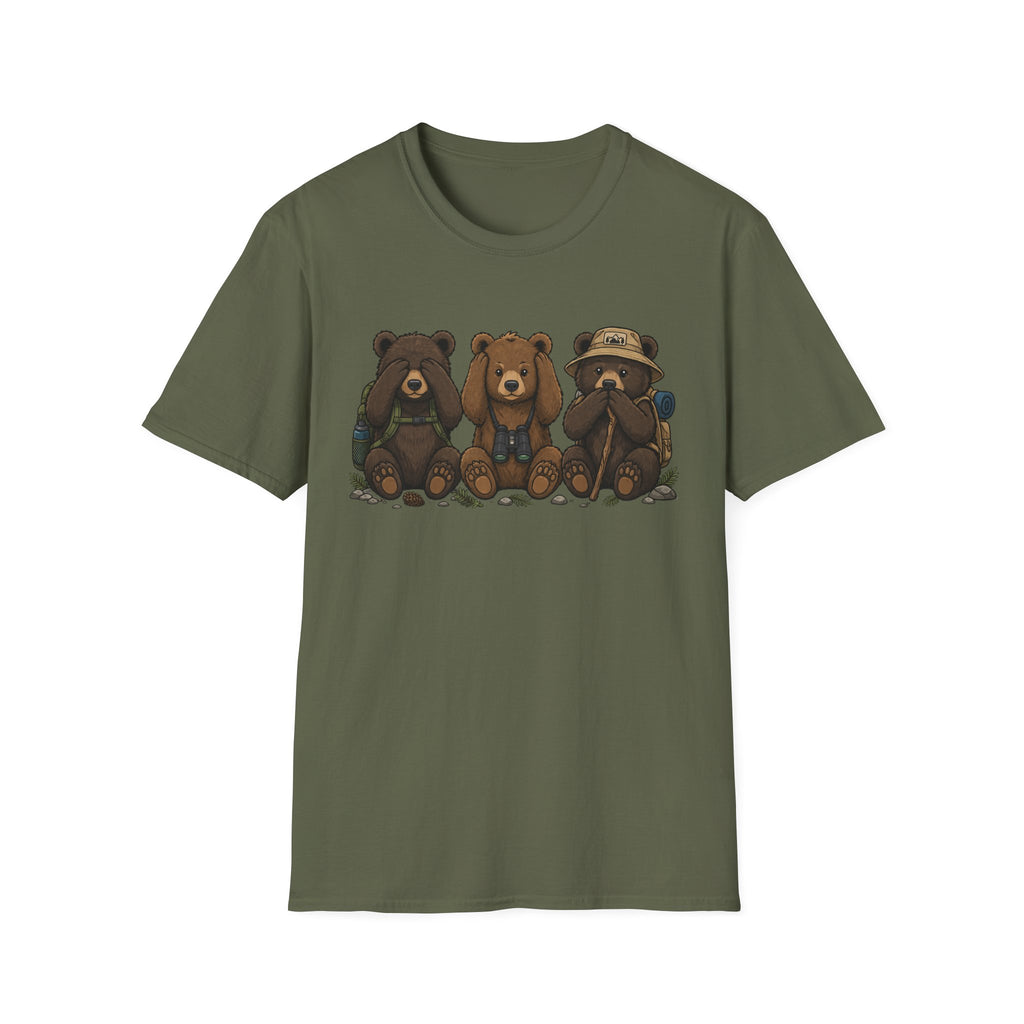 See No Hear No Speak No Bear Hikers Tee