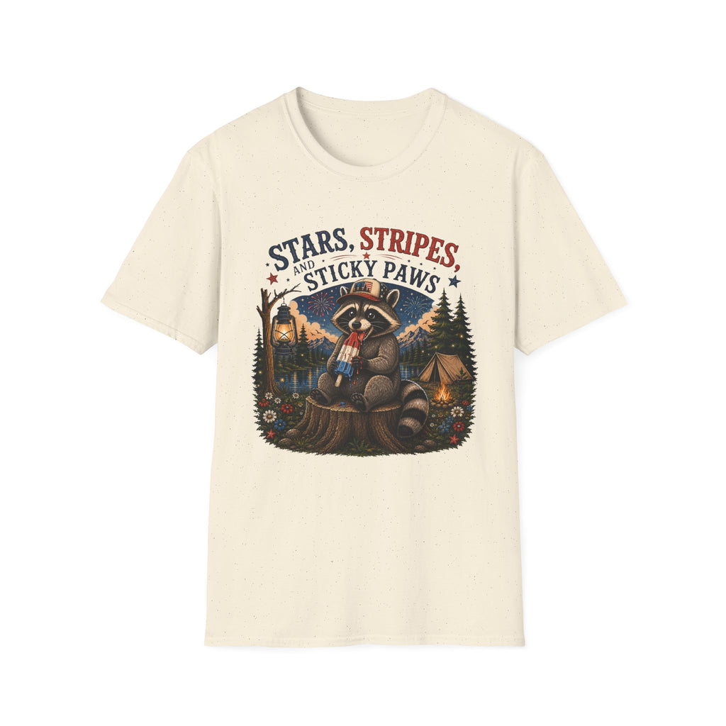 Stars, Stripes, and Sticky Paws Raccoon Tee