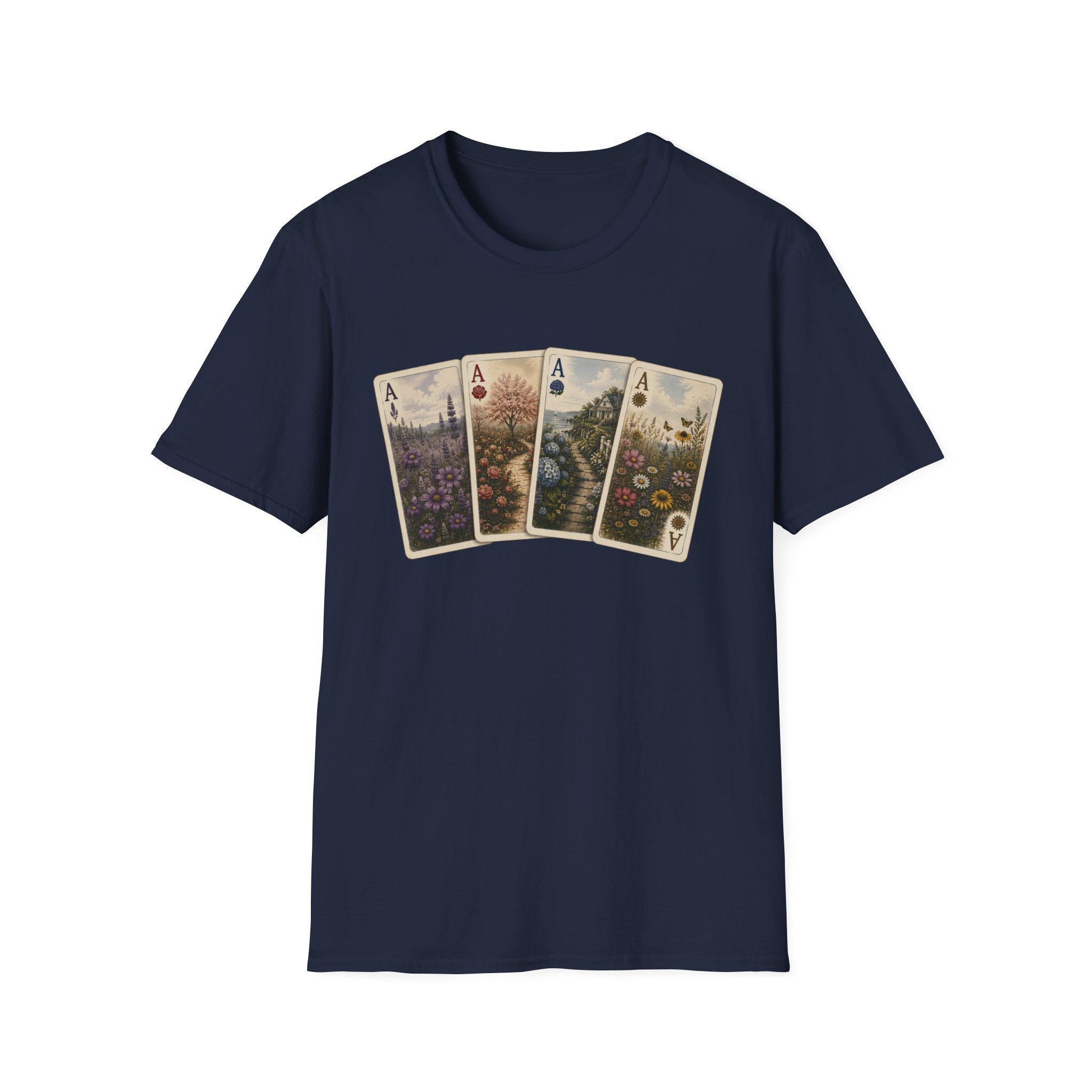 Floral Ace Playing Cards Tee