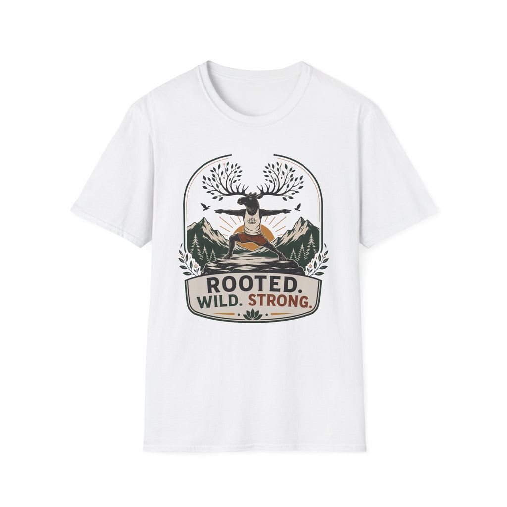Rooted Wild Strong Moose Yoga Tee
