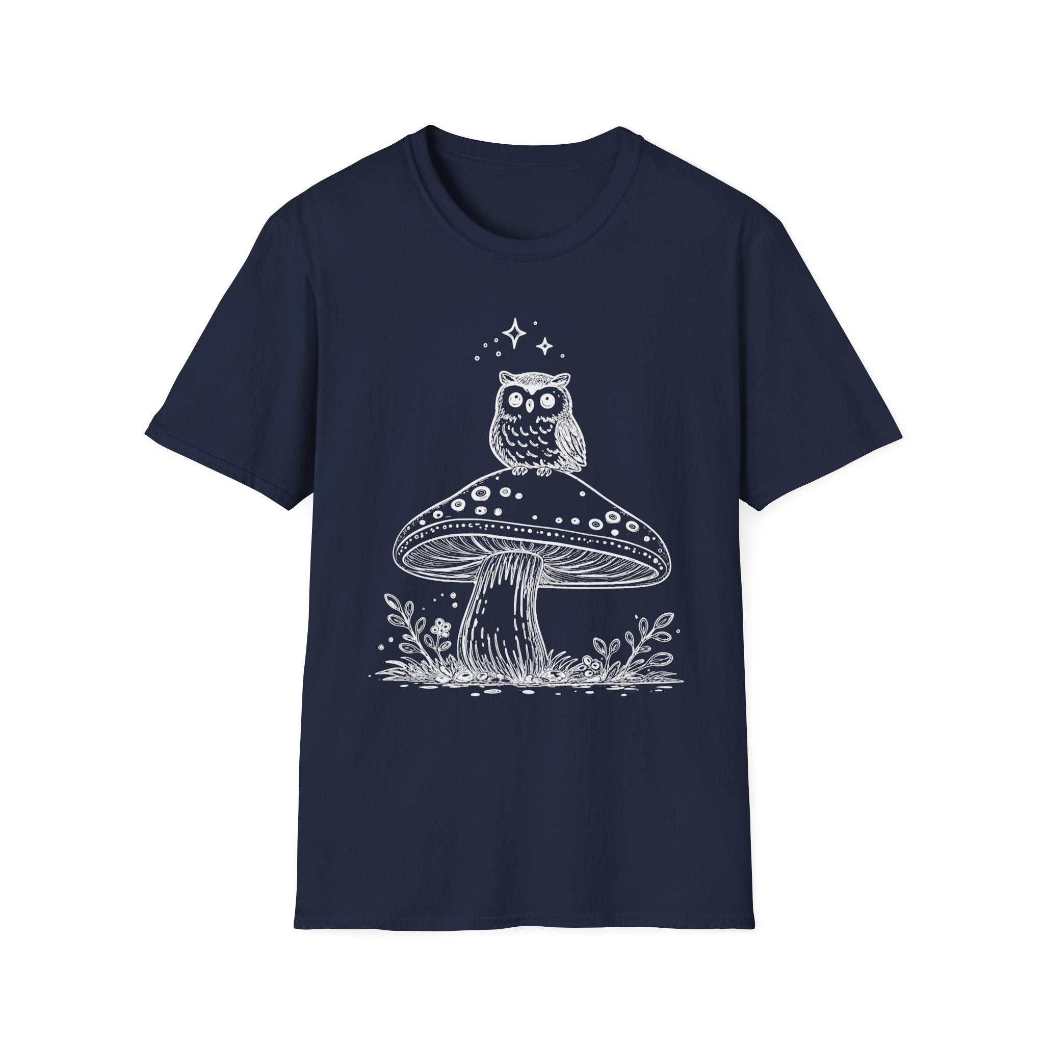 Cozy Owl Mushroom Tee