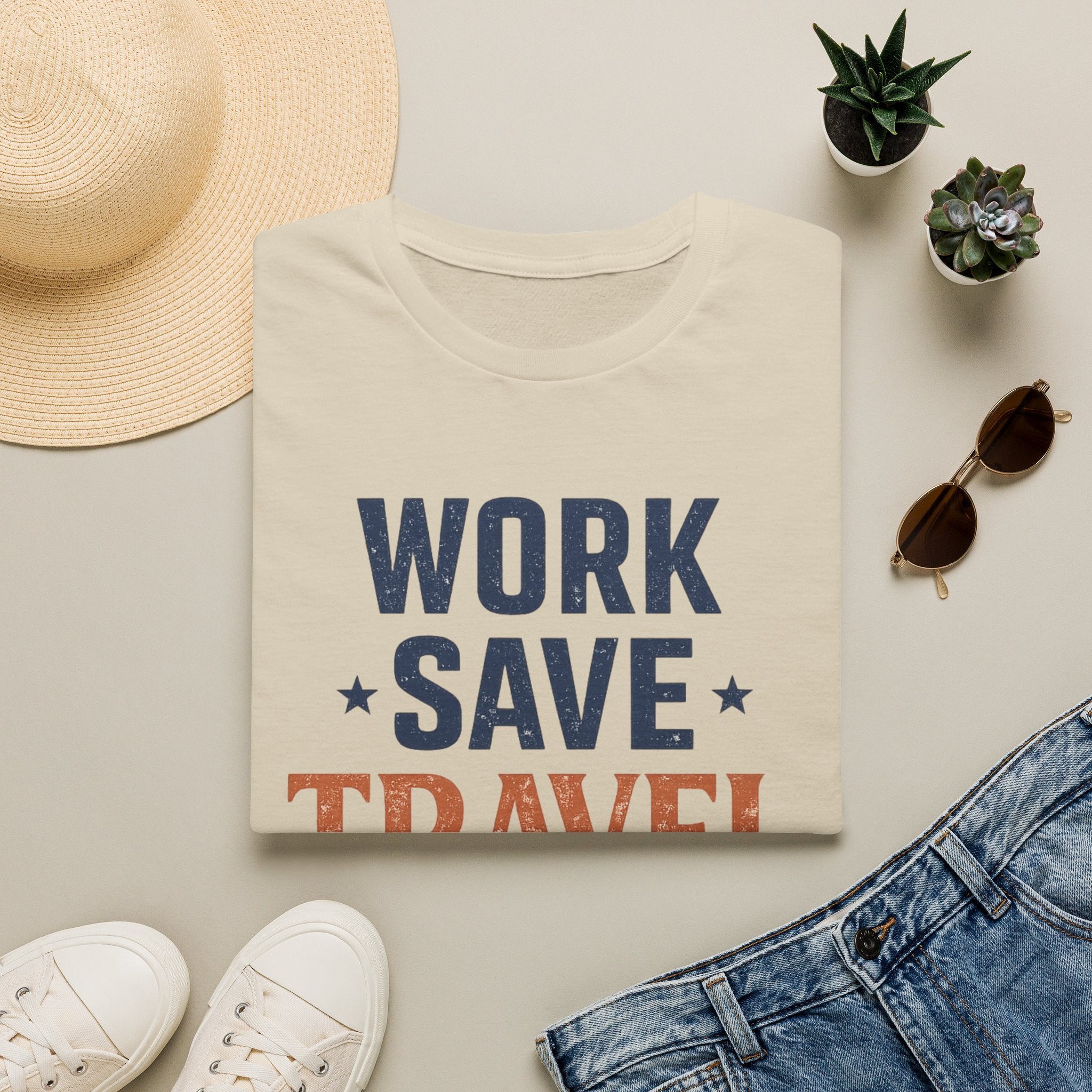 Work Save Travel Repeat Tee