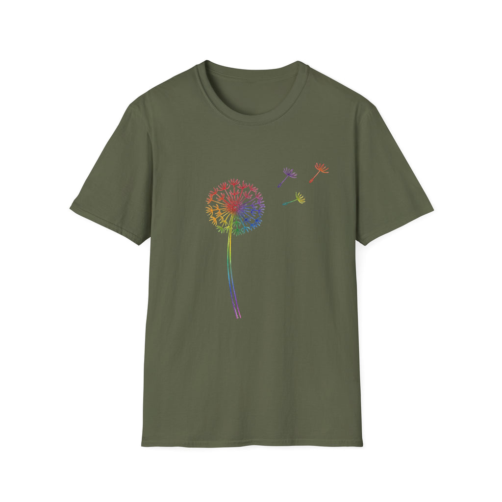 Rainbow Wishes Dandelion Tee