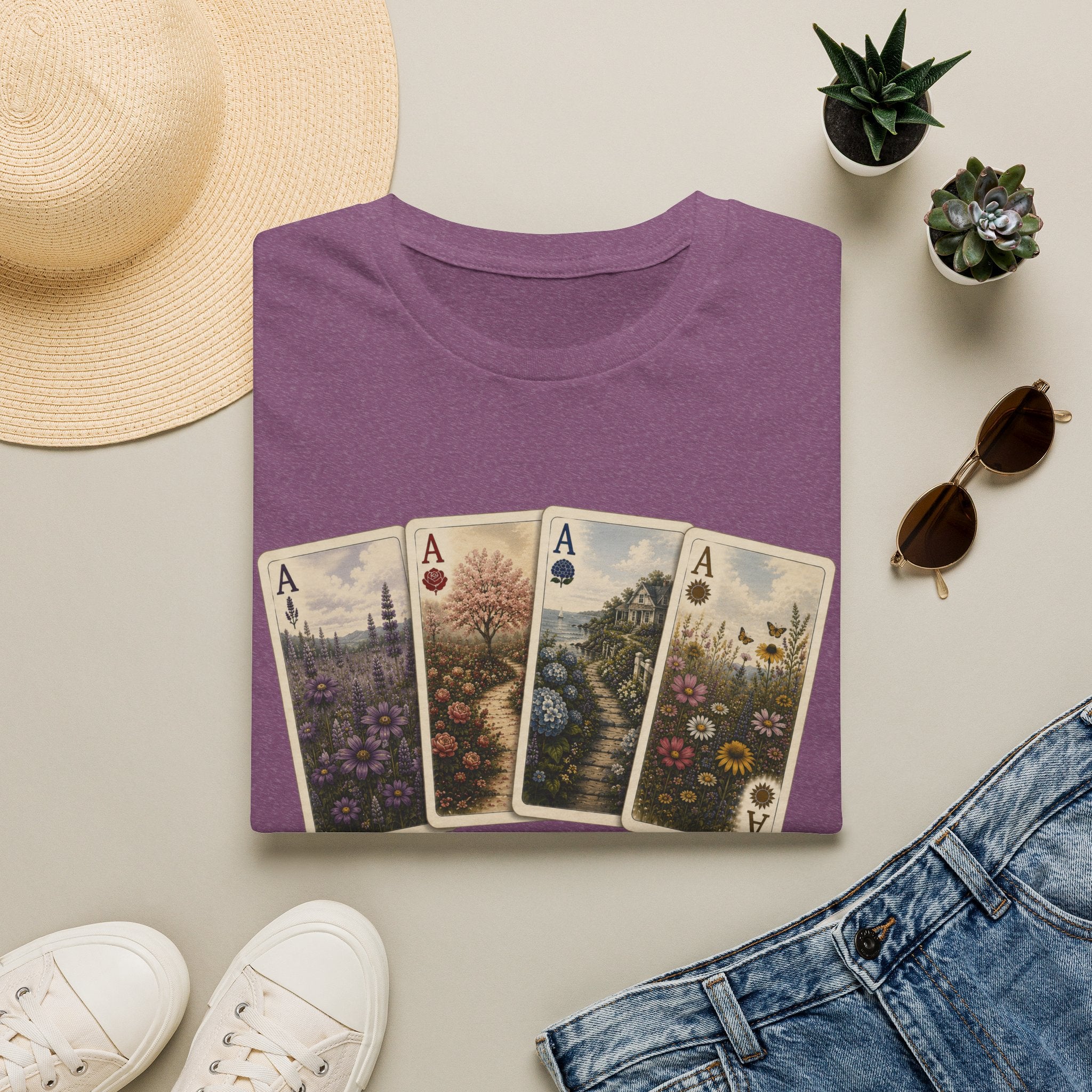 Floral Ace Playing Cards Tee
