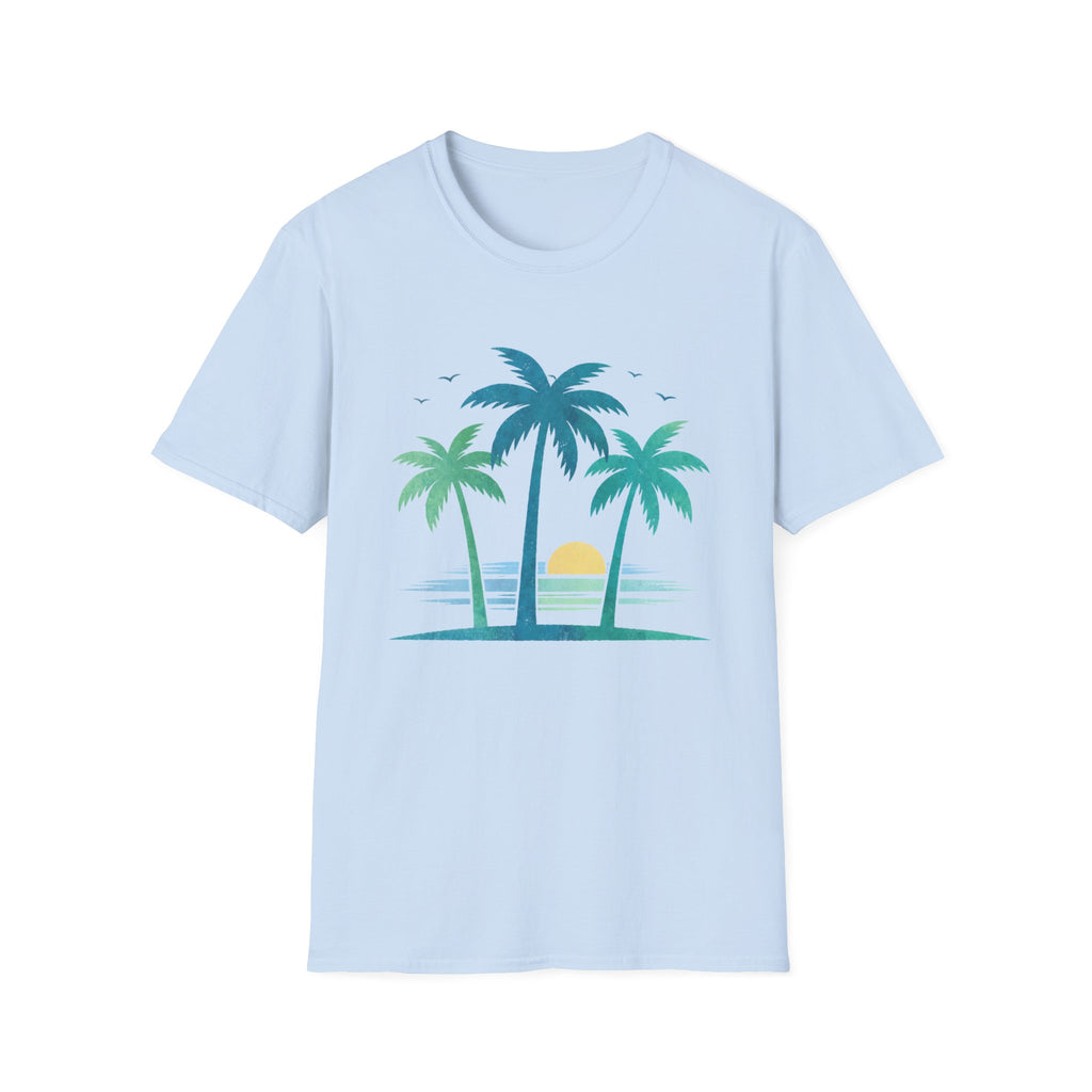 Tropical Sunset Palm Tree Tee
